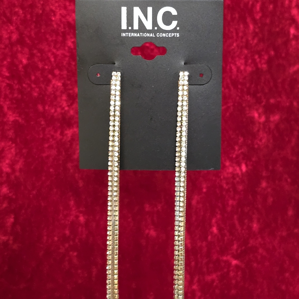 INC International Concepts Gold and Silver Long Earrings
